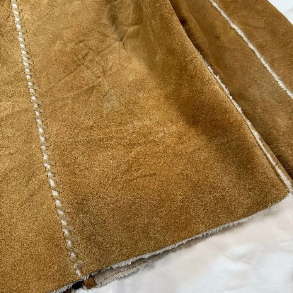 Vintage Y2K Wilsons Leather Pelle Studio Jacket Suede faux fur womens size small - Picture 13 of 16